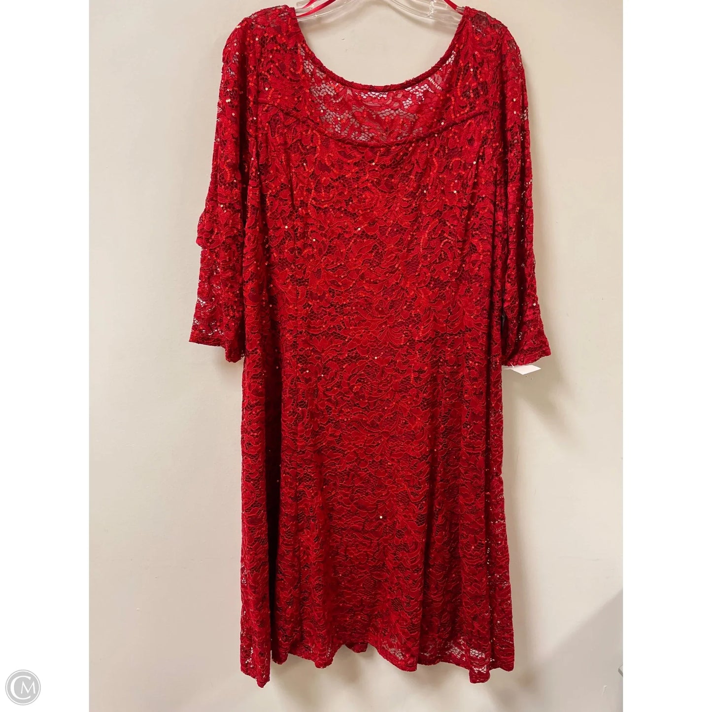 Dress Party Short By Marina In Red, Size: 1x