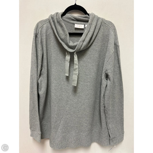 Sweatshirt Collar By Belle By Kim Gravel In Grey, Size: 1x