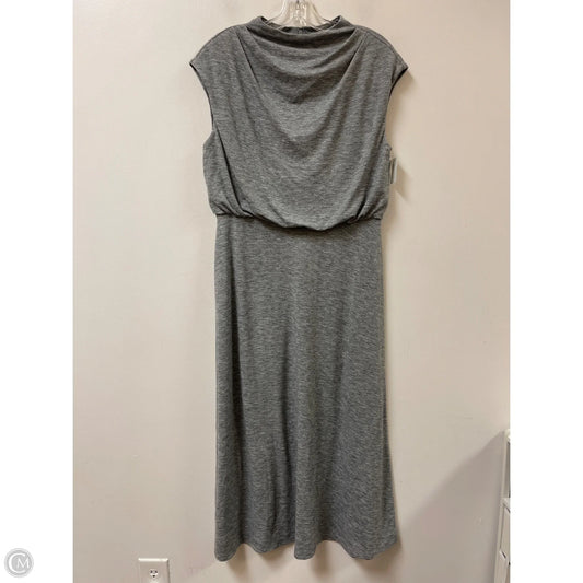Dress Casual Midi By Ann Taylor In Grey, Size: S