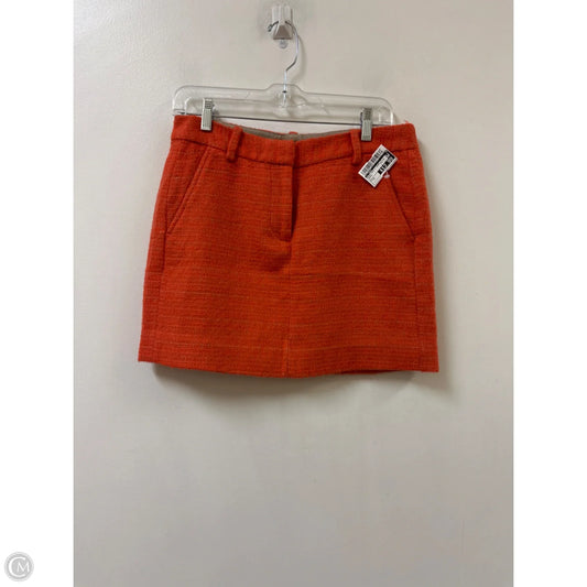 Skirt Mini & Short By J. Crew In Orange, Size: 6