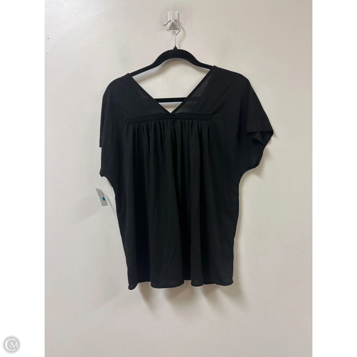 Top Short Sleeve By Ann Taylor In Black, Size: Xs