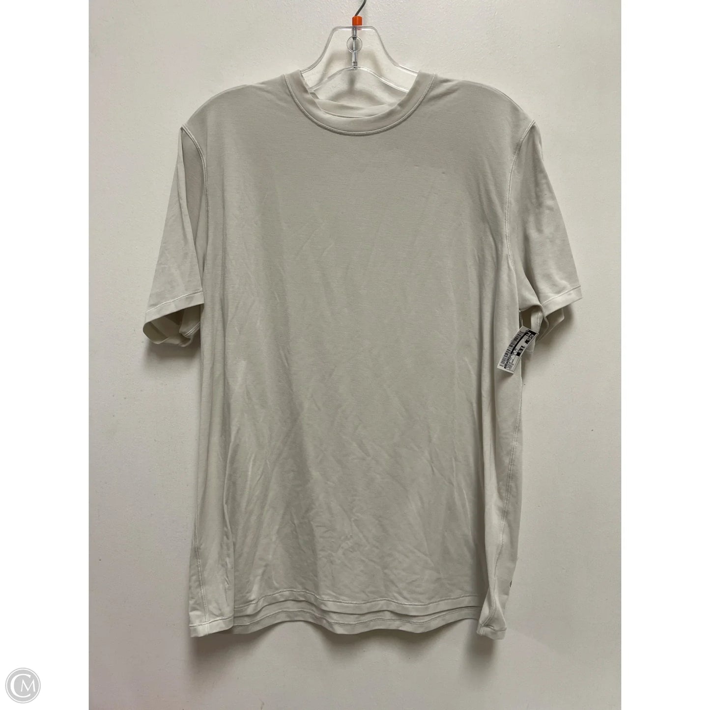 Athletic Top Short Sleeve By Lululemon In Cream, Size: M