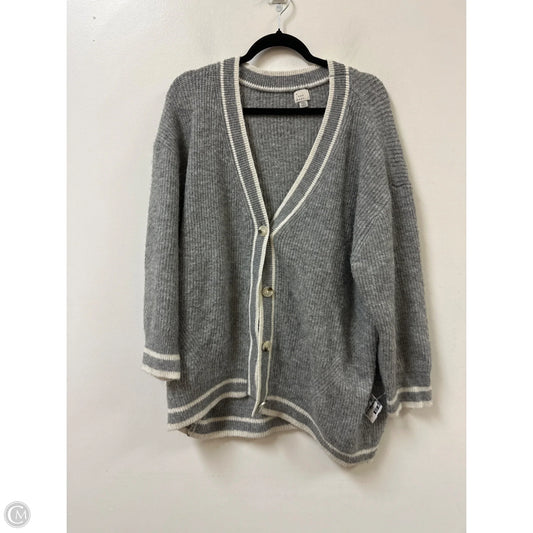 Sweater Cardigan By A New Day In Grey, Size: 1x