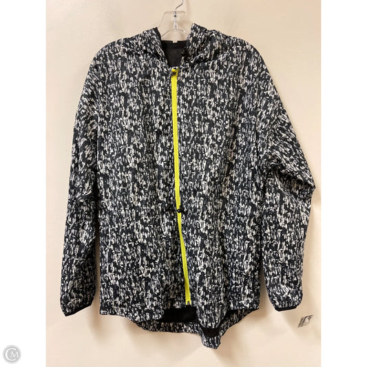 Athletic Jacket By Fabletics In Black & Grey, Size: S
