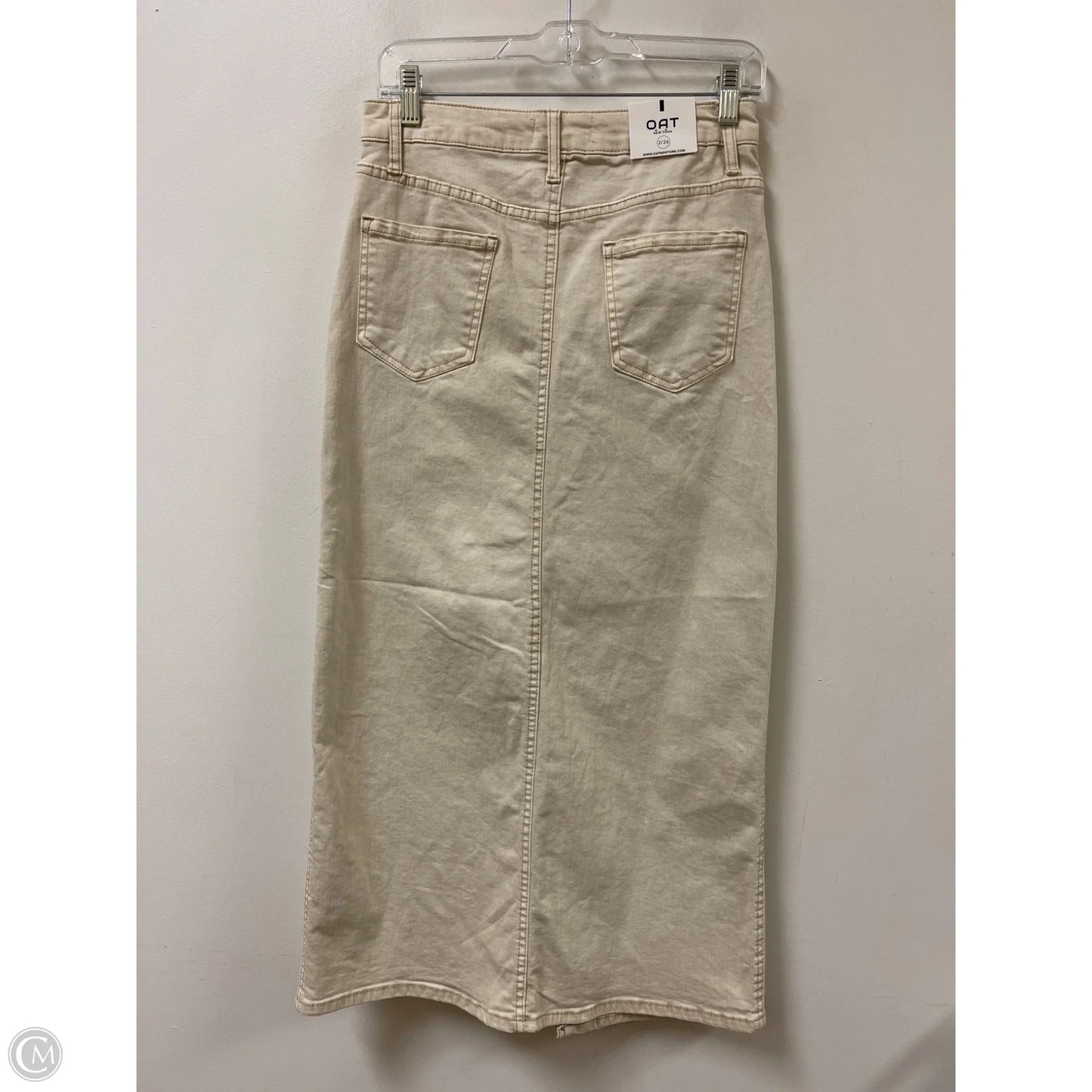 Skirt Maxi By Oat In Cream Denim, Size: 2