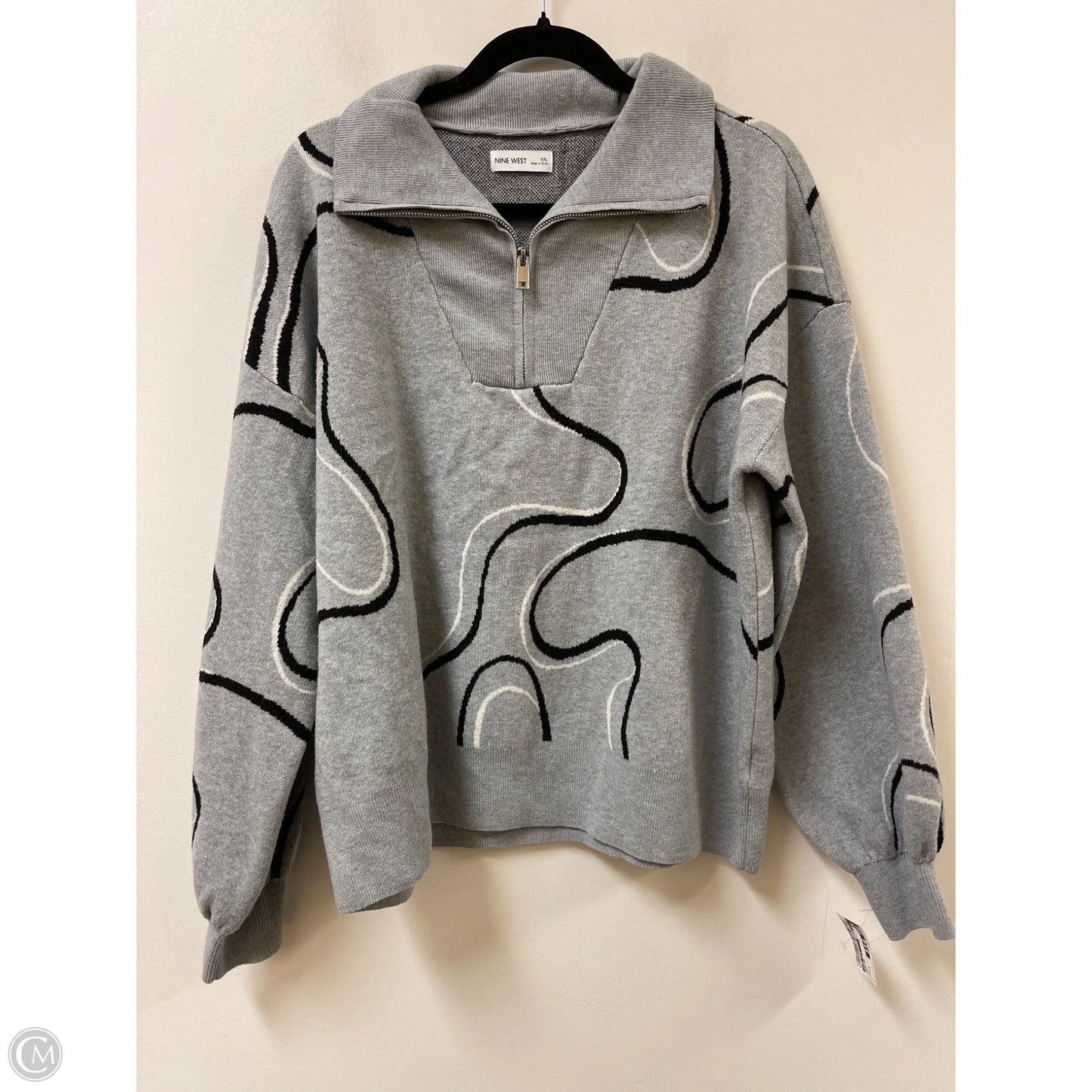Sweater By Nine West In Grey, Size: 1x