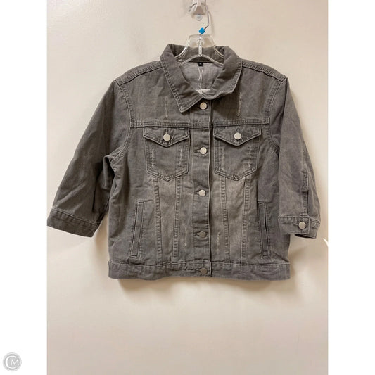 Jacket Denim By Clothes Mentor In Grey Denim, Size: S