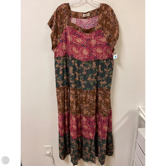 Dress Casual Maxi By Natural Life In Floral Print, Size: 1x
