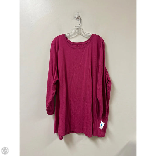Top Long Sleeve By Woman Within In Pink, Size: 3x