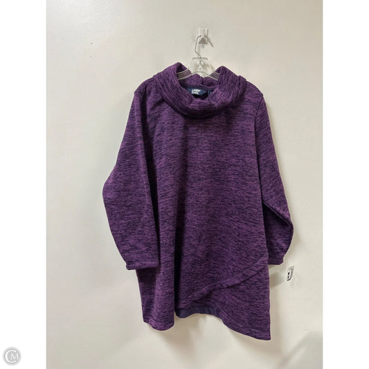 Top Long Sleeve By Lands End In Purple, Size: 3x