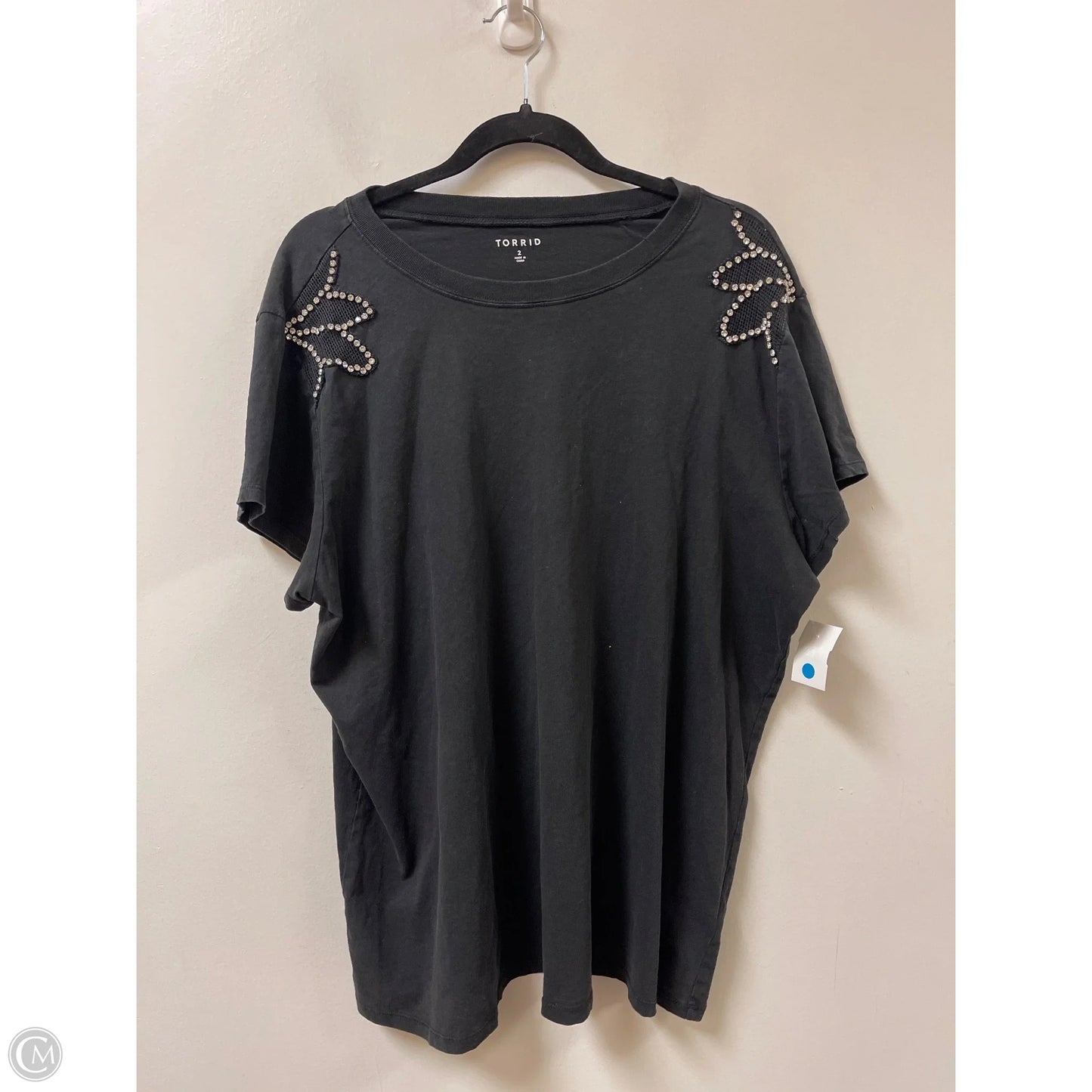 Top Short Sleeve By Torrid In Grey, Size: 2x