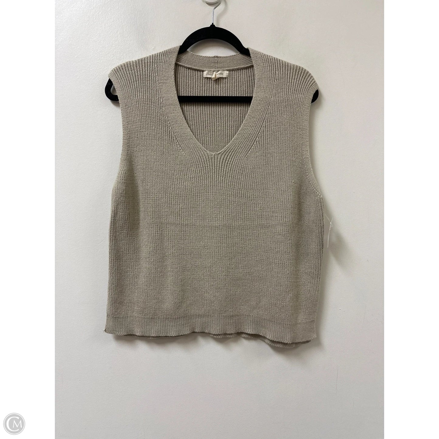 Vest Sweater By Grade & Gather In Cream, Size: S