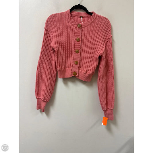 Sweater Cardigan By Free People In Pink, Size: S