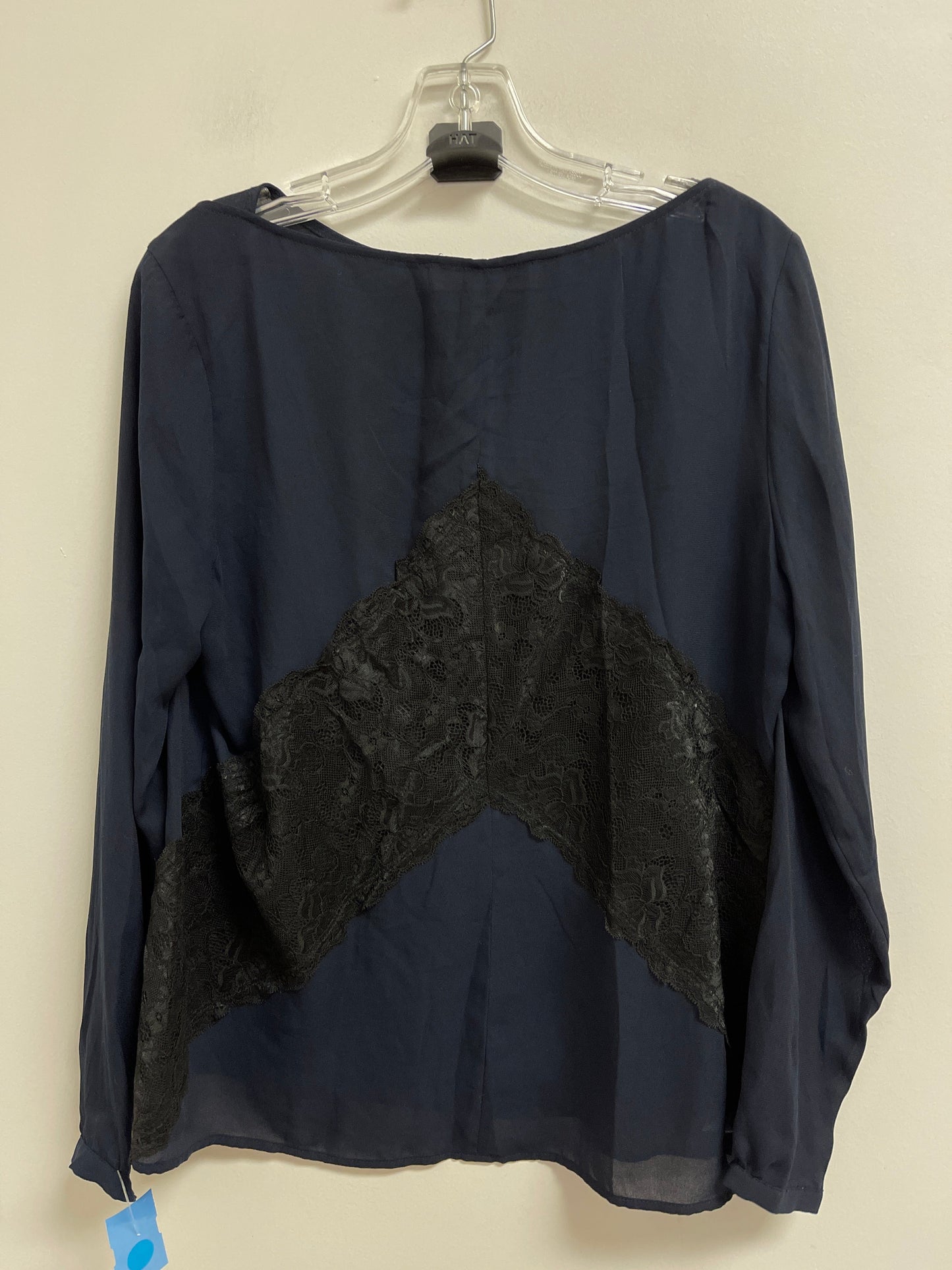 Top Long Sleeve By Loft In Navy, Size: M