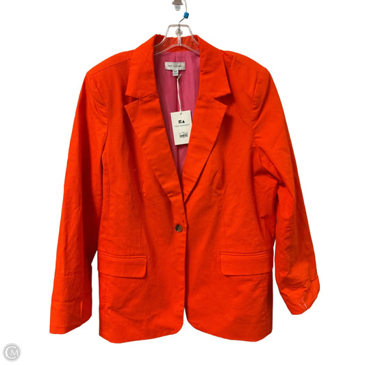 Blazer By Free Assembly In Orange, Size: 3x