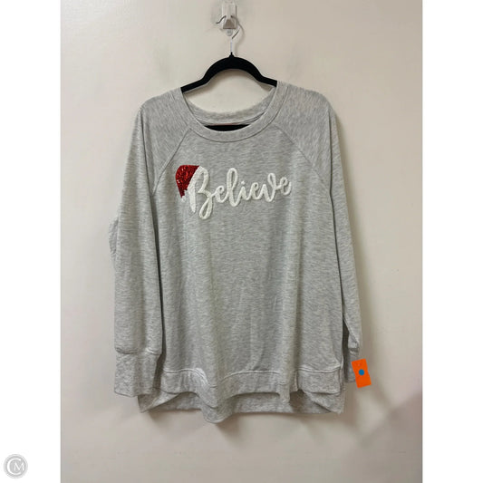 Sweater By Philosophy In Grey, Size: 2x