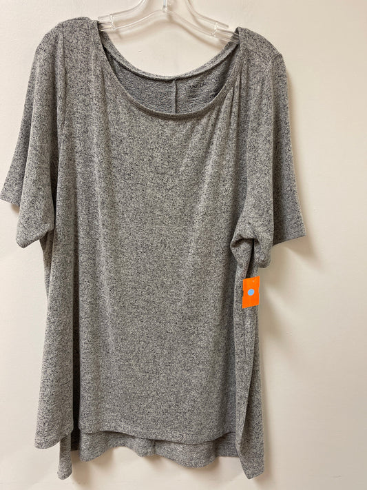 Top Short Sleeve By Lane Bryant In Grey, Size: L