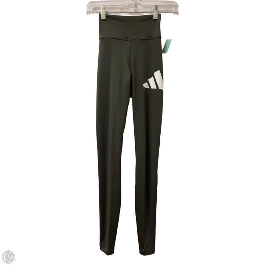 Athletic Leggings By Adidas In Green, Size: Xs