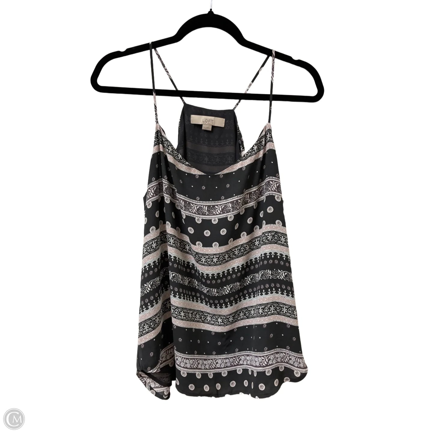Top Sleeveless By Loft In Green & Pink, Size: M
