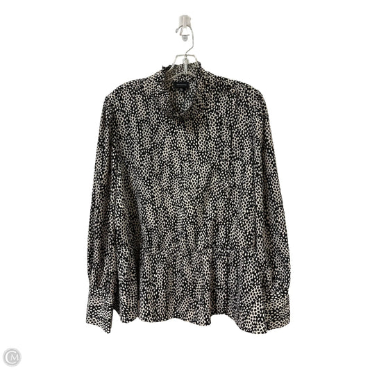 Blouse Long Sleeve By Who What Wear In Animal Print, Size: 2x