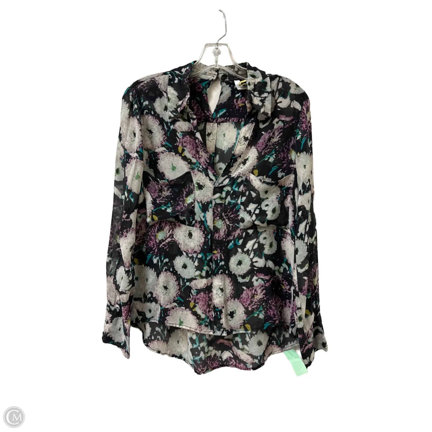 Top Long Sleeve By Bcbgmaxazria In Multi-colored, Size: S