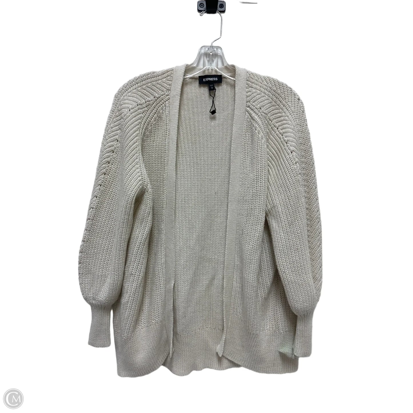 Cardigan By Express In Cream, Size: S