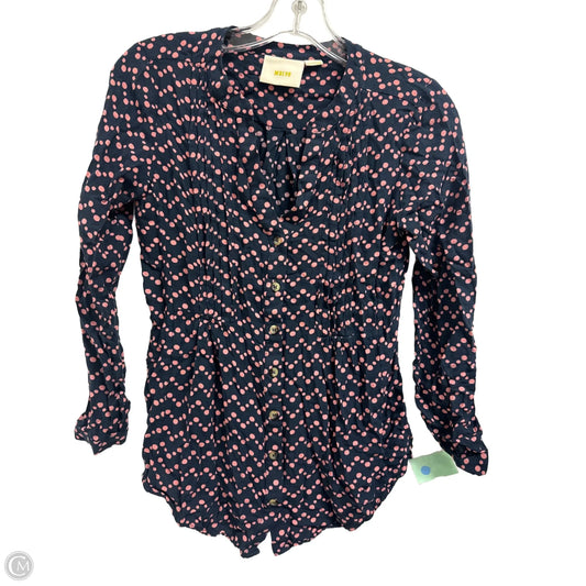 Top Long Sleeve By Maeve In Polkadot Pattern, Size: Xs