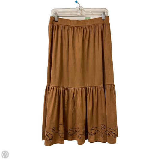 Skirt Midi By Cupio In Brown, Size: 4