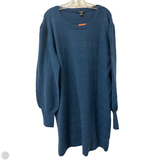 Dress Sweater By Dalia In Blue, Size: 1x
