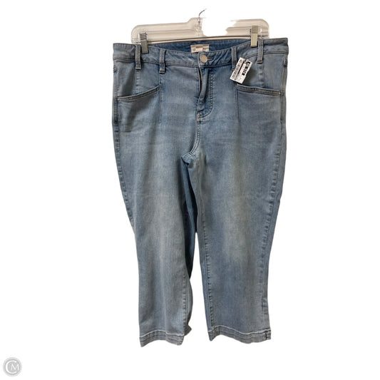 Jeans Cropped By Maurices In Blue Denim, Size: 14