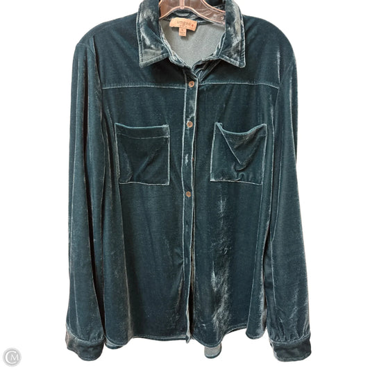 Blouse Long Sleeve By Umgee In Blue, Size: Xl