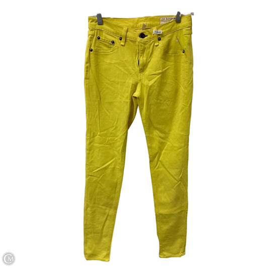 Jeans Skinny By Rag & Bones Jeans In Yellow, Size: 4