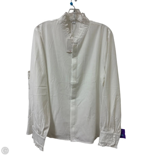 Blouse Long Sleeve By Clothes Mentor In White, Size: Xl