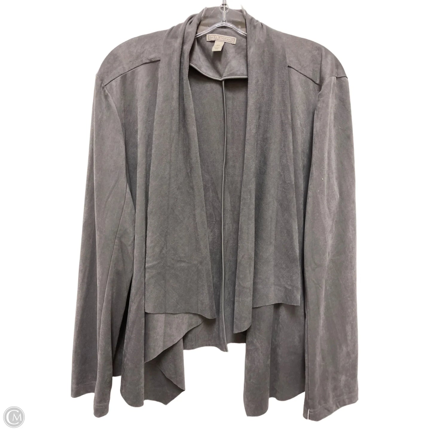 Cardigan By Dana Buchman In Grey, Size: Xl