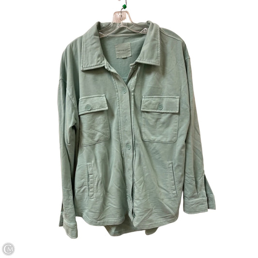 Jacket Shirt By Thread And Supply In Geometric Pattern, Size: M