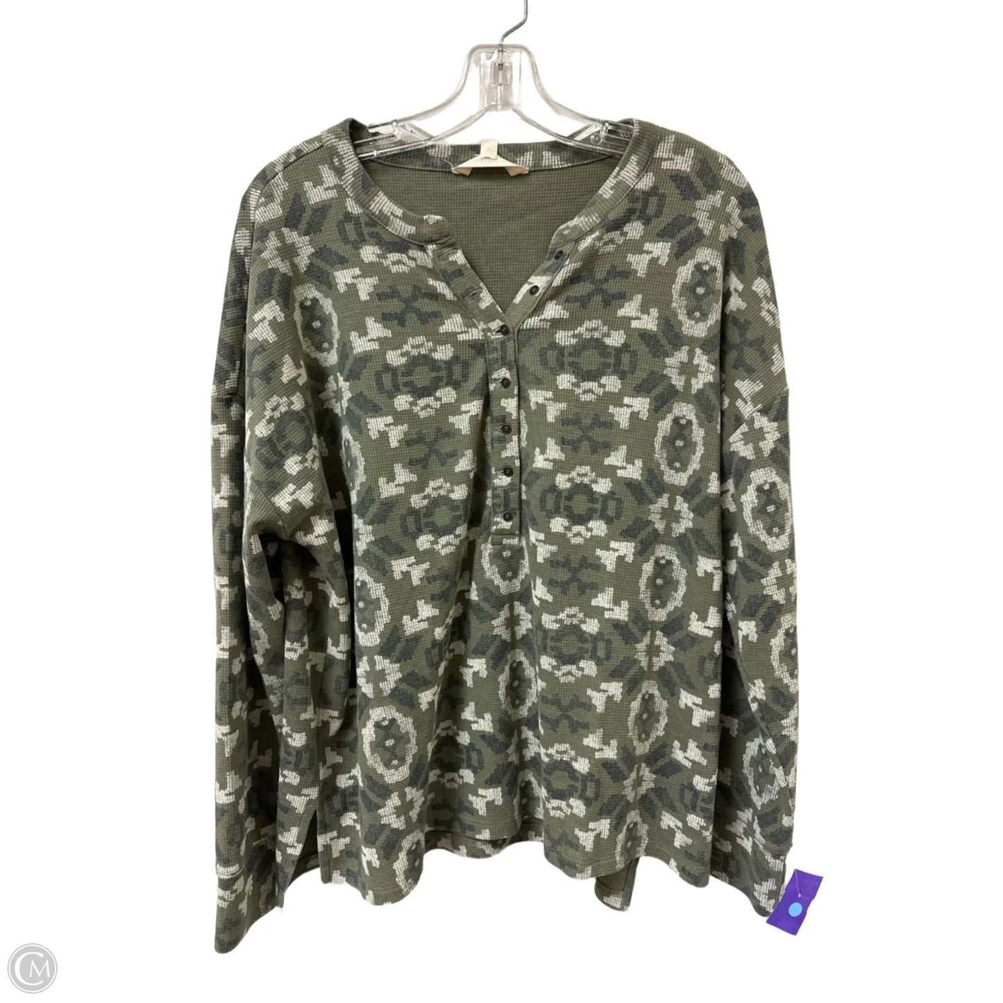 Top Long Sleeve By Lucky Brand In Green, Size: L