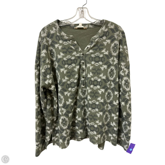 Top Long Sleeve By Lucky Brand In Green, Size: L