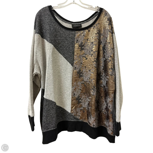 Sweater By Lane Bryant In Black & Grey, Size: 3x