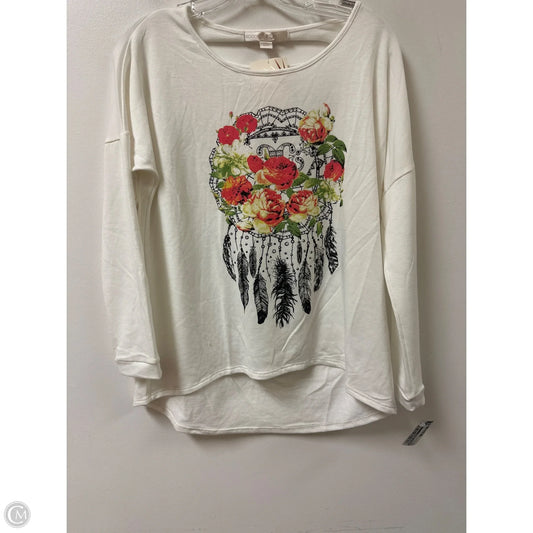 Top Long Sleeve By Boston Proper In White, Size: M