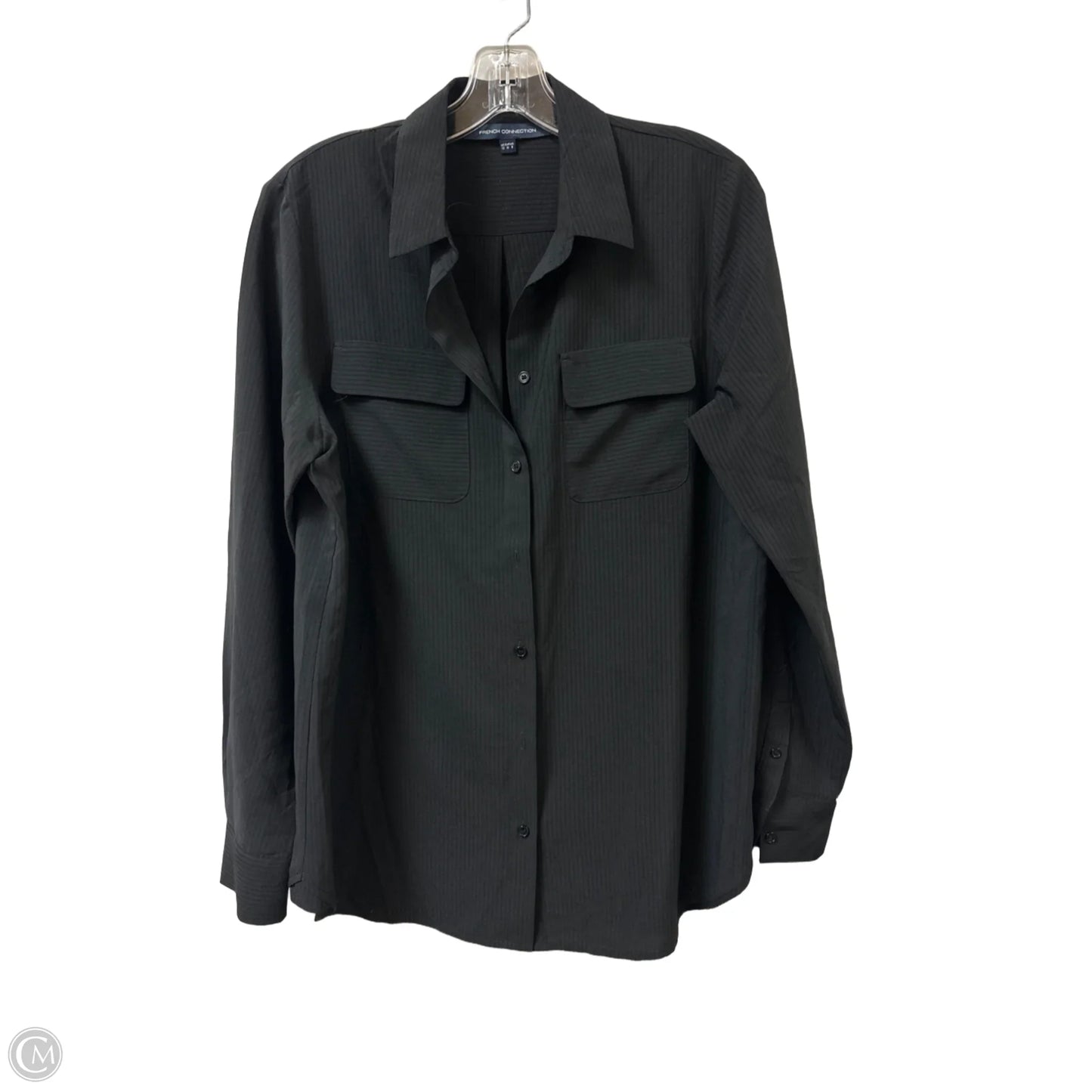 Blouse Long Sleeve By French Connection In Black, Size: L