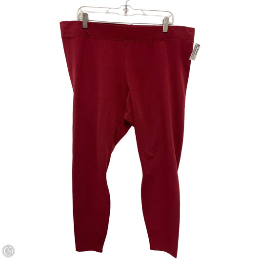 Pants Leggings By Lane Bryant In Red, Size: 22