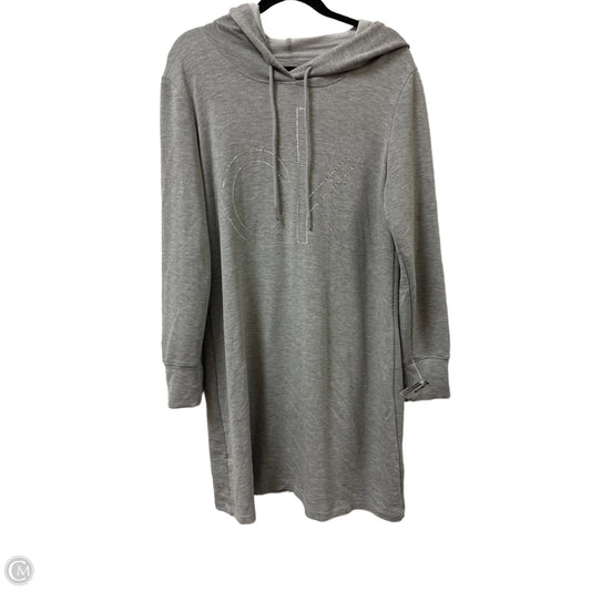 Dress Sweater By Calvin Klein In Grey, Size: Xl