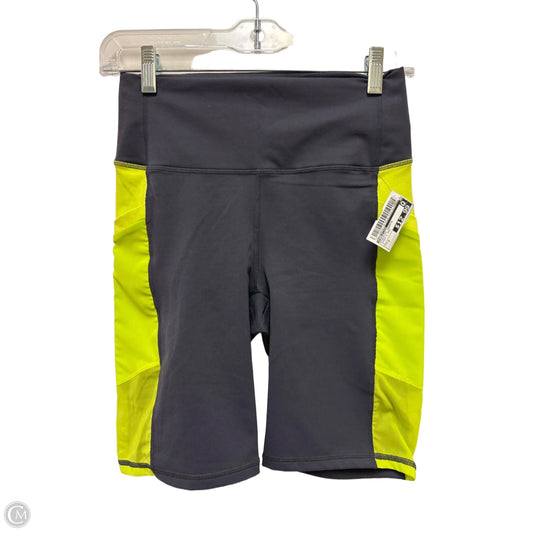 Athletic Shorts By Fabletics In Green & Grey, Size: 2