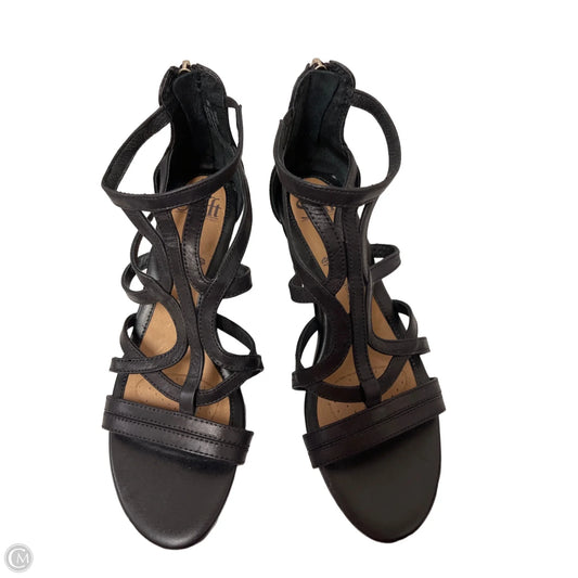 Shoes Heels Wedge By Sofft In Black, Size: 8