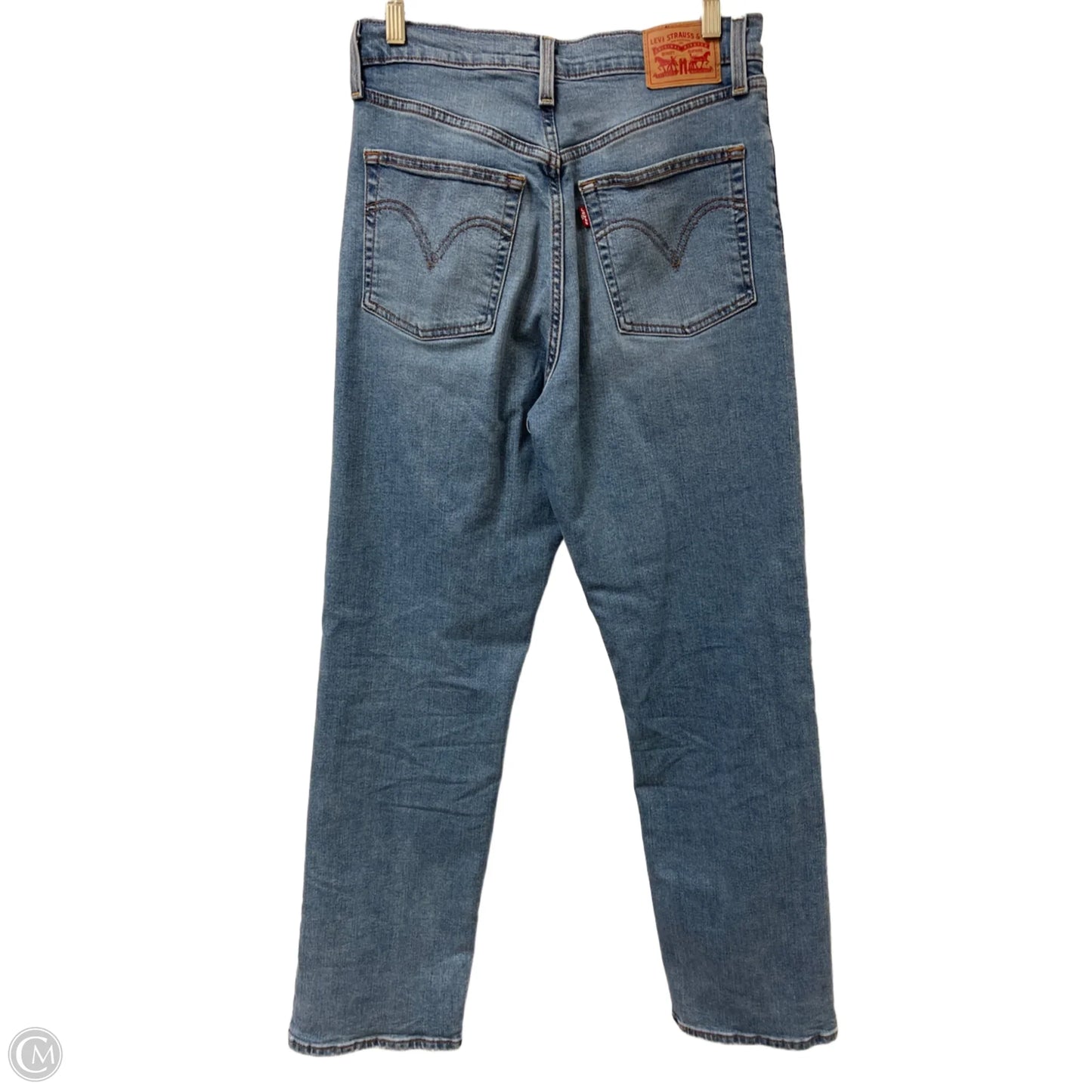 Jeans Straight By Levis In Blue Denim, Size: 10