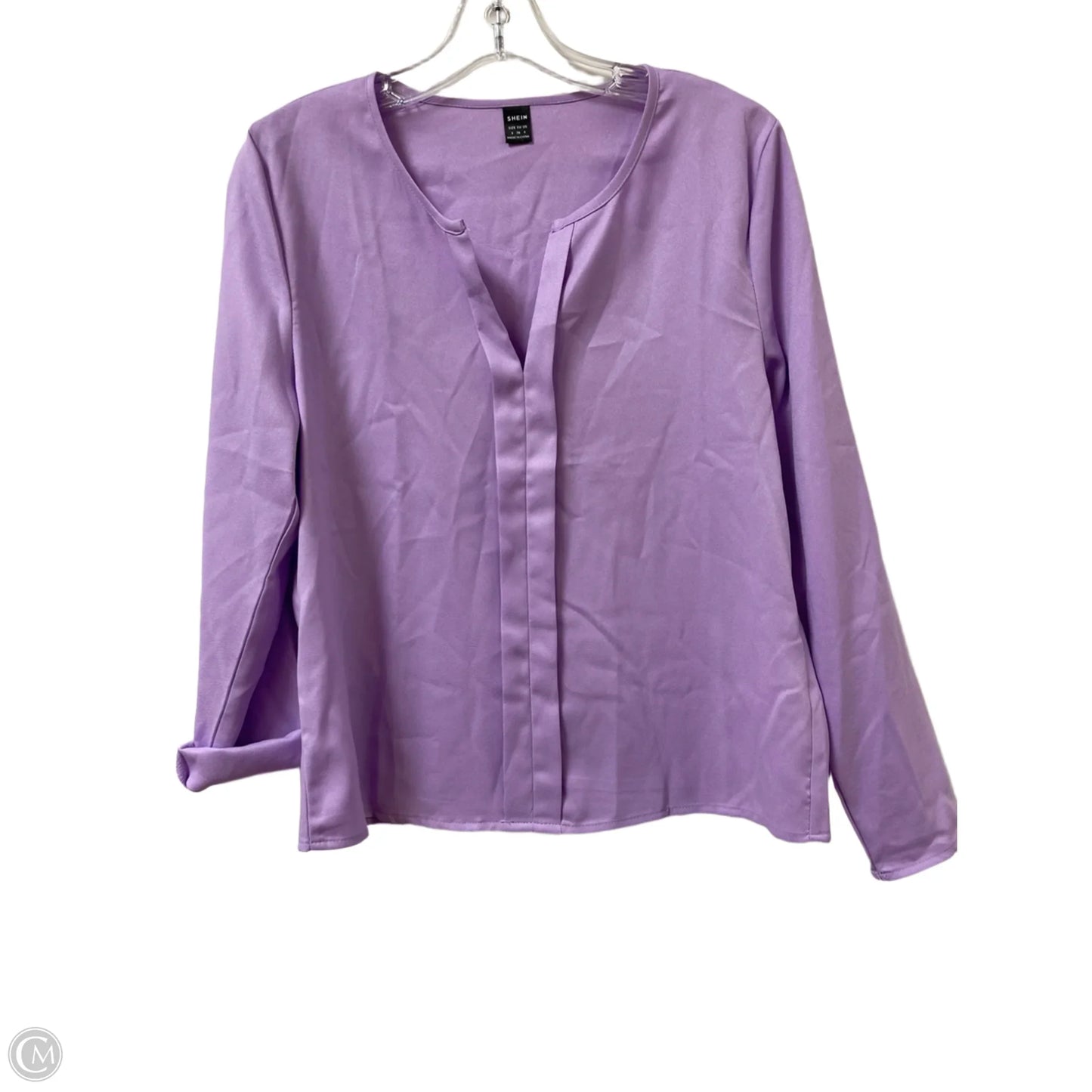 Top Long Sleeve By Shein In Purple, Size: S