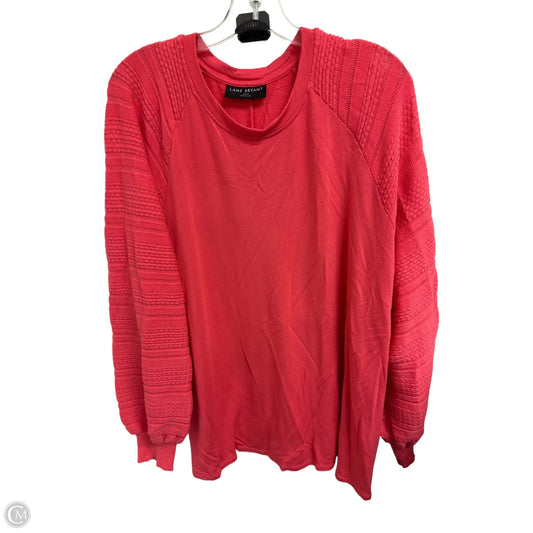 Top Long Sleeve By Lane Bryant In Pink, Size: 3x