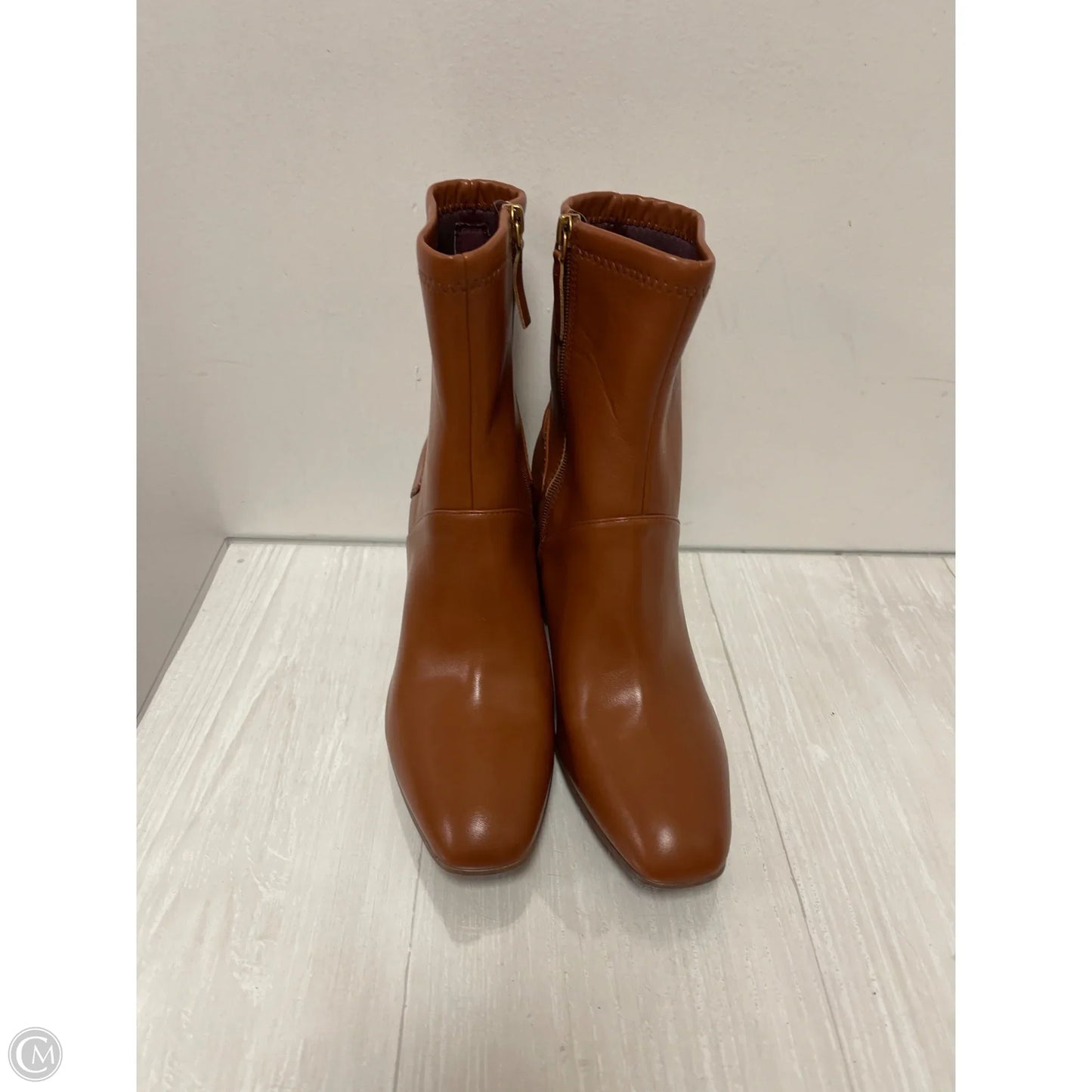 Boots Ankle Heels By Franco Sarto In Brown, Size: 9.5