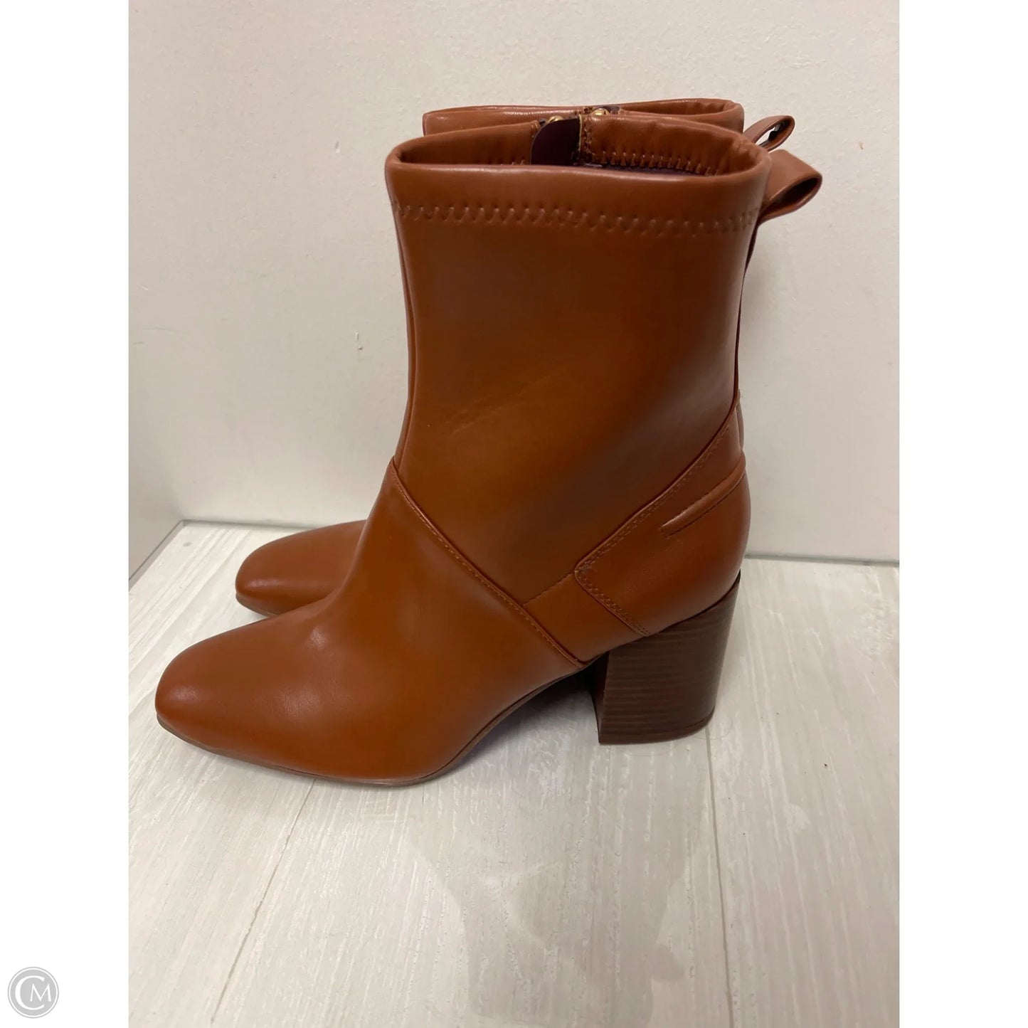 Boots Ankle Heels By Franco Sarto In Brown, Size: 9.5