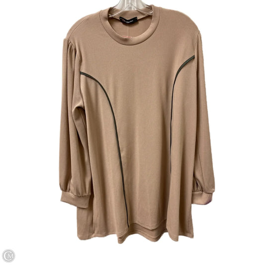 Top Long Sleeve By Clothes Mentor In Cream, Size: 1x